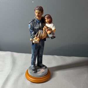 Vanmark Heartwarming Police Officer and Child Sculpture